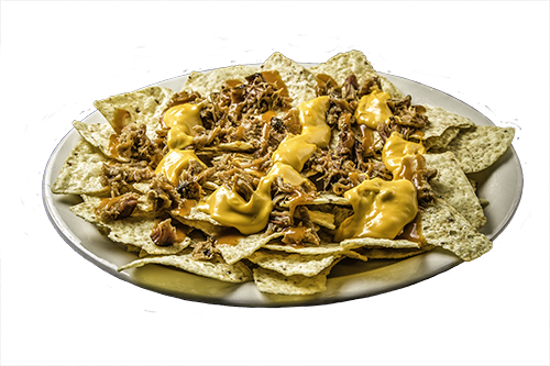 Bbq Nachos - Cheese Fries (500x333), Png Download