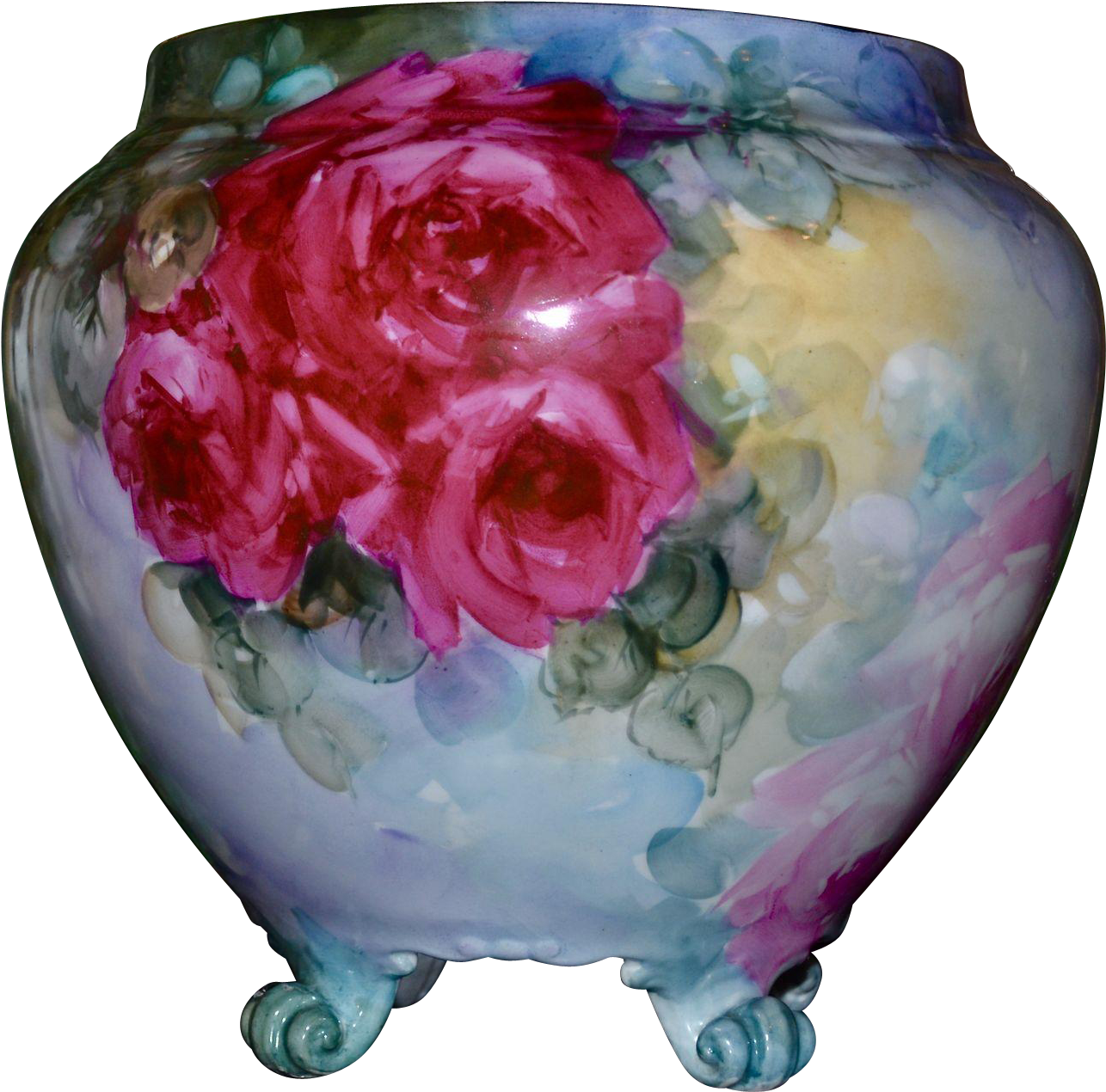 Jardiniere And Roses And Painted - Peony (1285x1285), Png Download