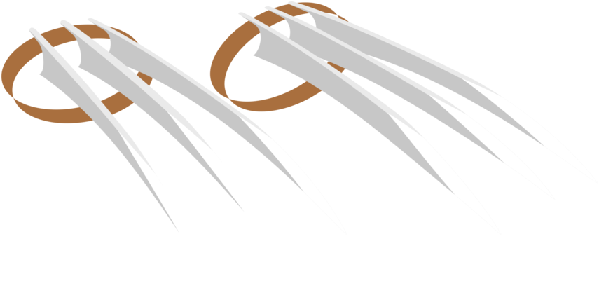 Claws Clipart Wolverine Claw - Portable Network Graphics (900x425), Png Download