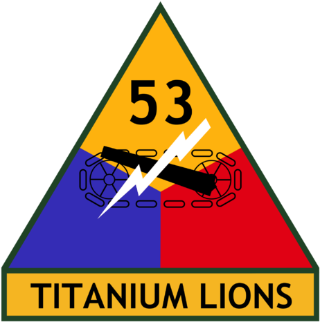 File - U - N - 53rd Armored Division - 1 Armored Division (475x479), Png Download