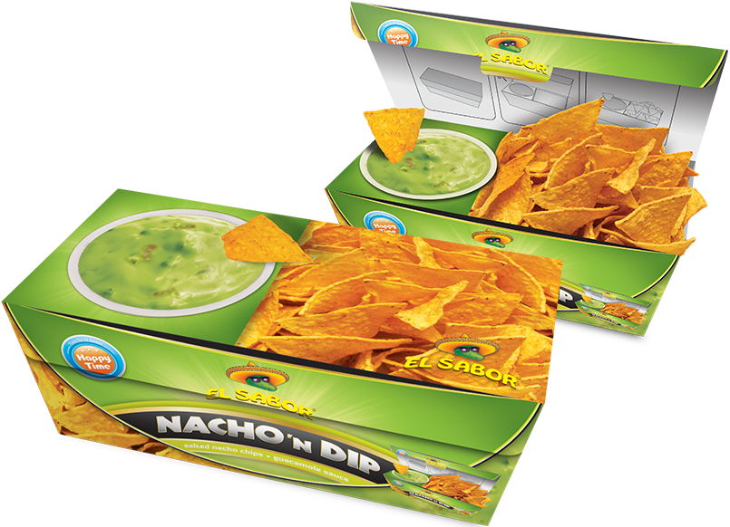 Nachos N' Dips - El Sabor Nacho N Dip (805x582), Png Download