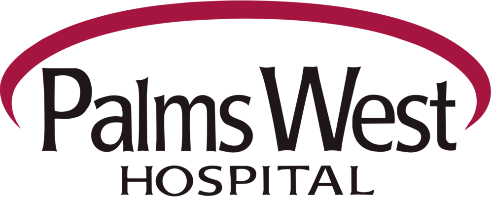 Pwh Logo Cmyk - Palms West Hospital Logo (1000x400), Png Download