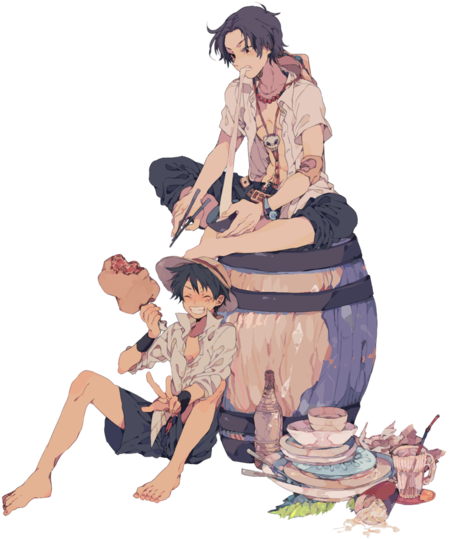 One Piece And Luffy Image - One Piece Transparent Background (500x549), Png Download