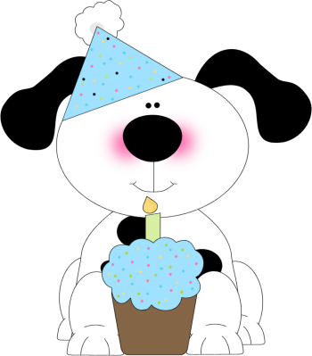 Puppy Clipart Puppy Birthday - Birthday Wall Vocabulary (350x399), Png Download