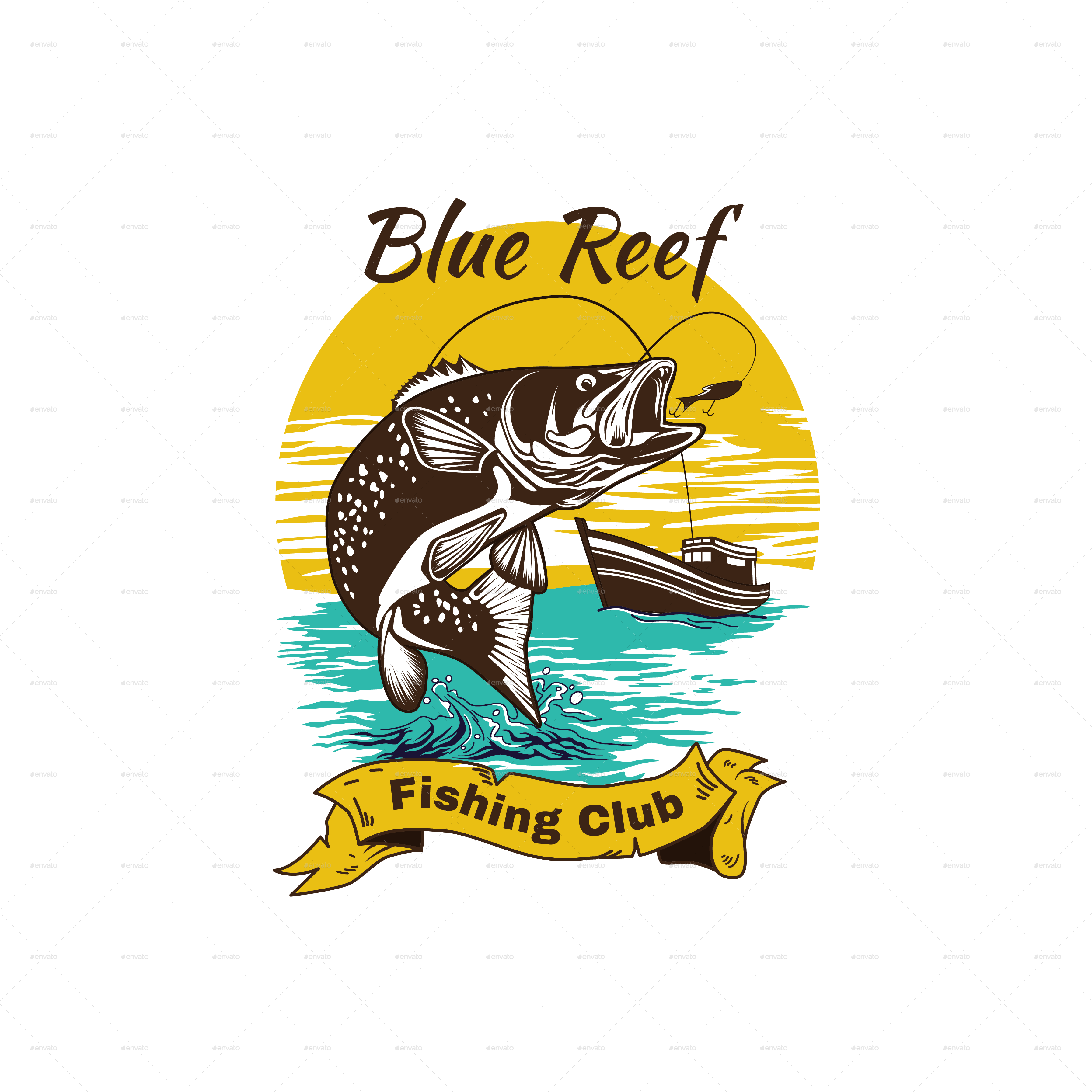 Fishing 01 Fishing 01 - T-shirt (3600x3600), Png Download