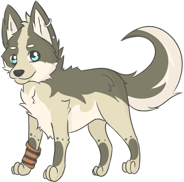 Closed By Devs Adopts On Deviantart Devsadopts - Anime Husky Puppy (894x894), Png Download