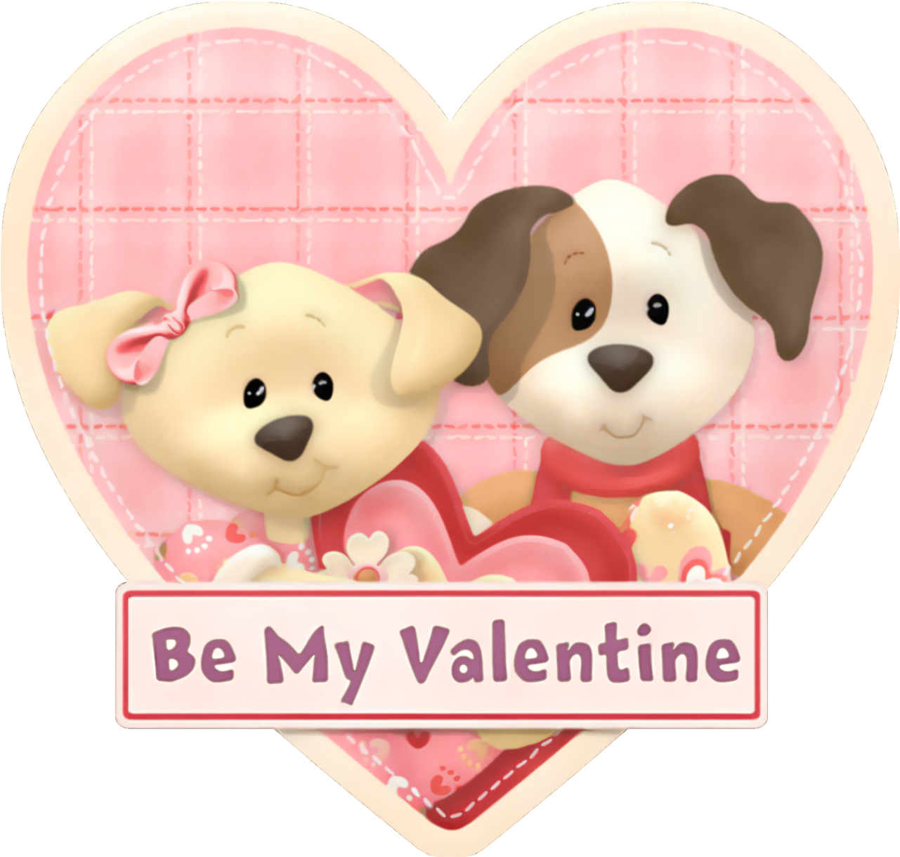 Puppy Clipart Valentine - Valentine Puppies Clipart (1366x1291), Png Download