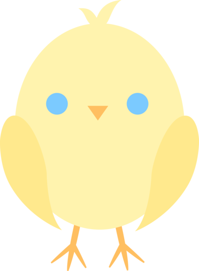 Little Yellow Baby Chick - Cute Easter Chick (405x550), Png Download