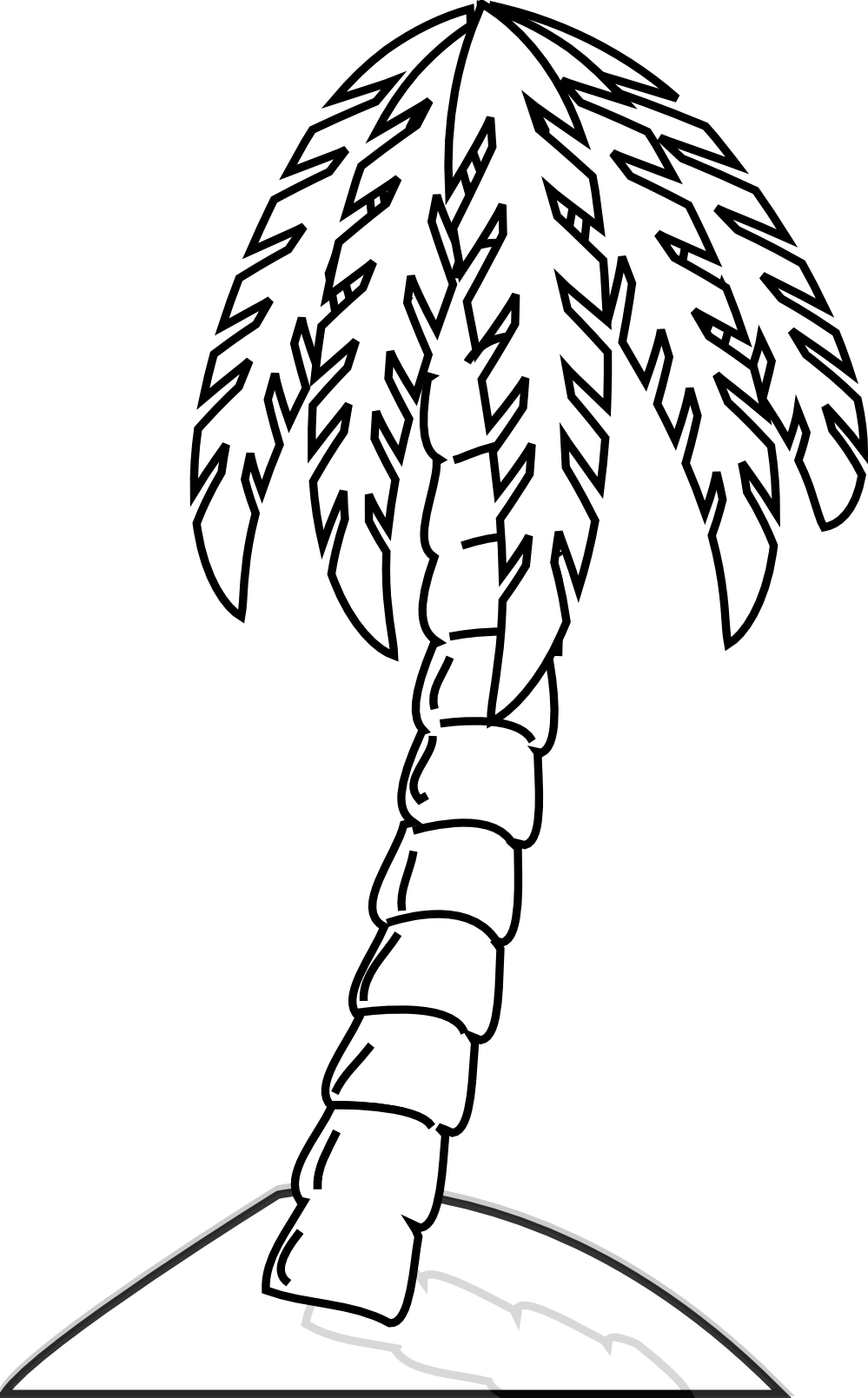 Narra Tree Clipart Black And White Image Stock - Black And White Dates Tree (999x1609), Png Download
