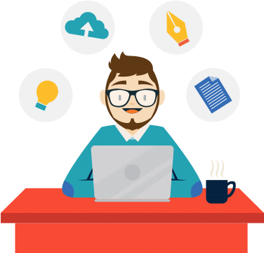 Graphic Design Services In Mumbai - Graphic Designer Cartoon Png (637x361), Png Download