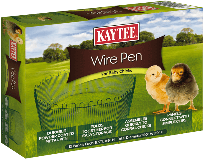 Kaytee Chicken Wire Pen For Baby Chicks - Kaytee Pen Wire Chicks Rnd 20x9in {bin-2} (750x750), Png Download