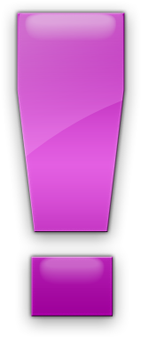 073192 Pink Jelly Icon Alphanumeric Exclamation Point - Plastic (420x420), Png Download