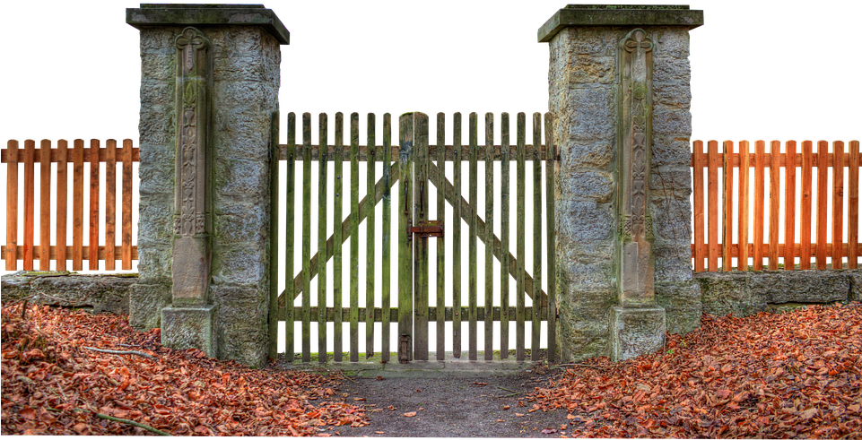 Collection Of Stone Fence Cliparts - Fence (960x515), Png Download