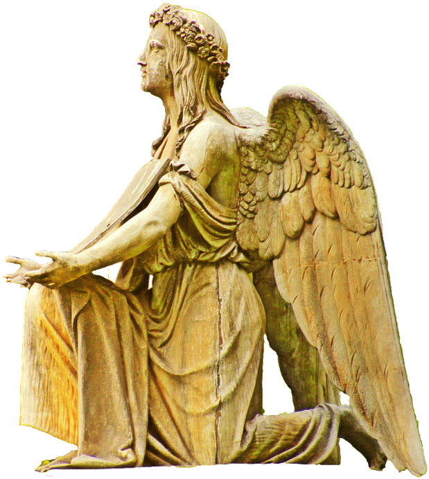 Angels Praying In Heaven (661x720), Png Download