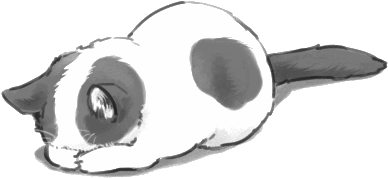 Download Cute Anime Cat Transparent 442226 - Black And White Anime Cat PNG  Image with No Background 
