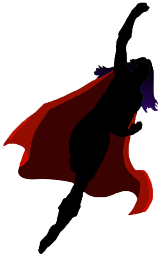 Supergirl Silhouette - Female Superhero Silhouette Png (327x522), Png Download