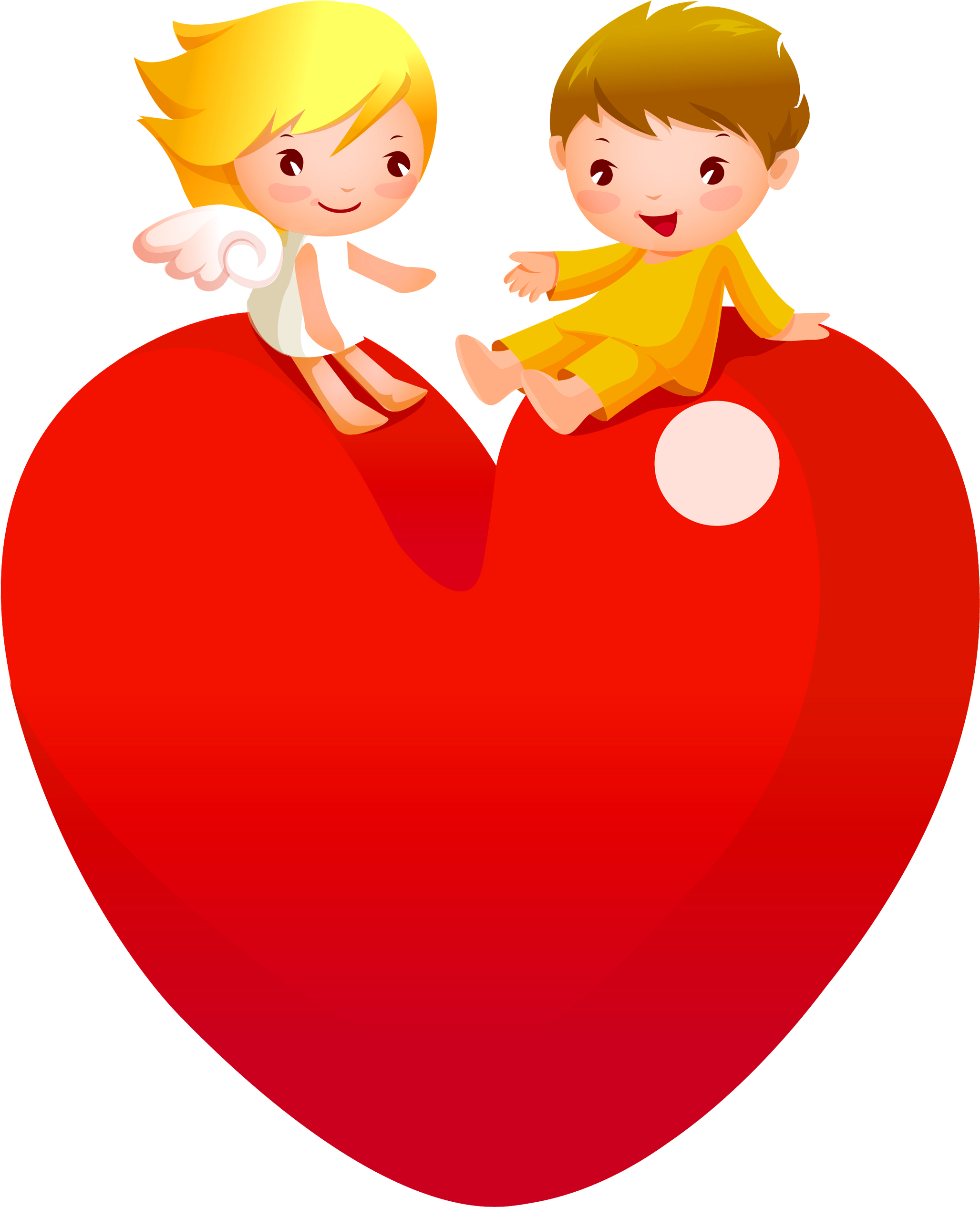 Red Heart With Angels Png Clipart - Whatsapp Wallpaper Heart Art (2346x2880), Png Download