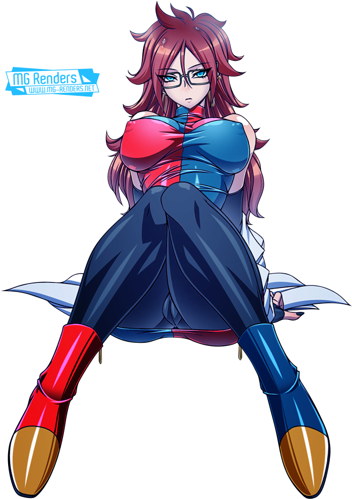 Anime Render Ecchi Transparent Background Android 21 - Android 21 Render (734x988), Png Download