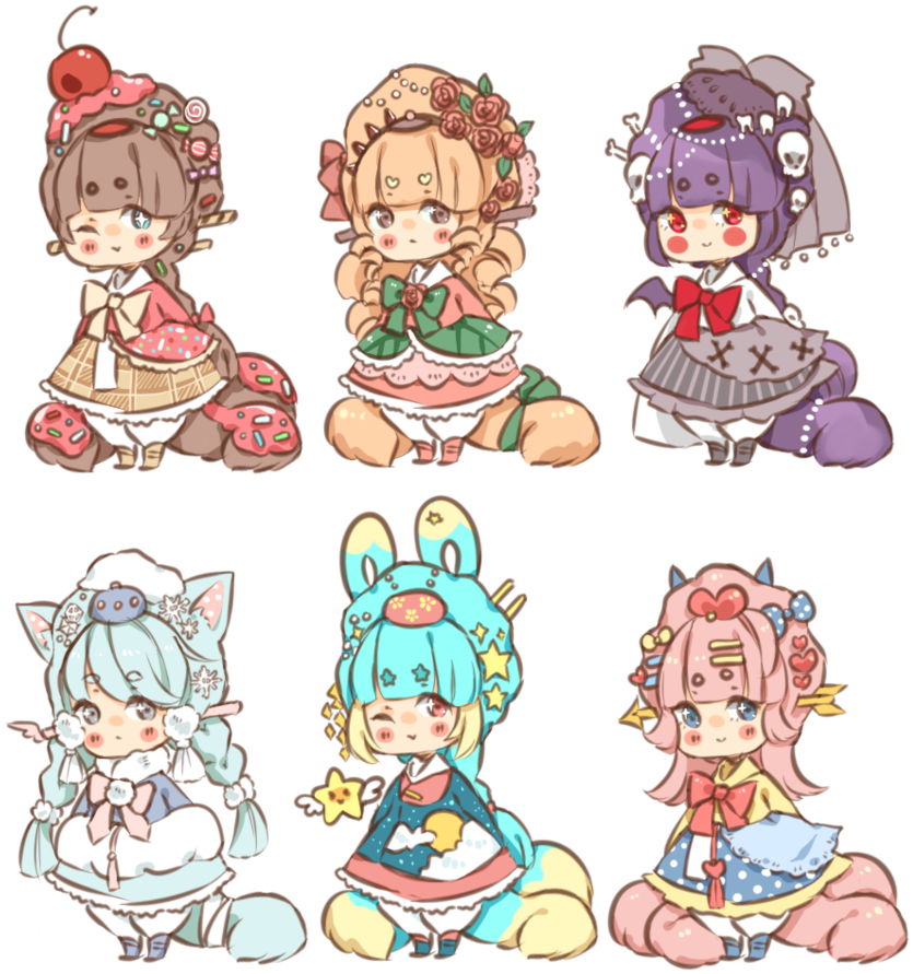 Kawaii Kumiho Auction [closed] By Kiim-adopts On Deviantart - Deviant Art Kawaii Adopts (848x942), Png Download