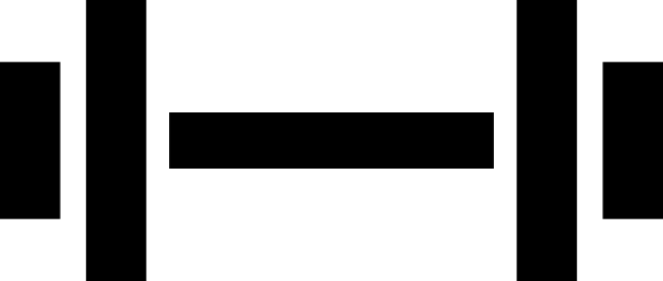 Barbell Png Image - Barbell Icon (600x255), Png Download