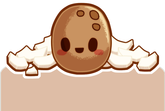 Clip Library Stock Coconut Transparent Kawaii - Cute Coconut Transparent (550x417), Png Download