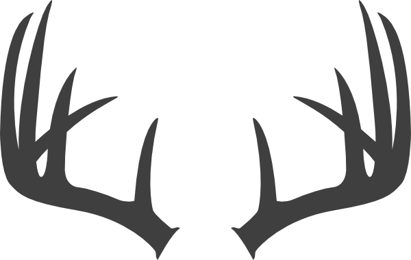 Clip Art Transparent Download Antlers Dark Grey Clip - Letter O With Antlers (600x380), Png Download