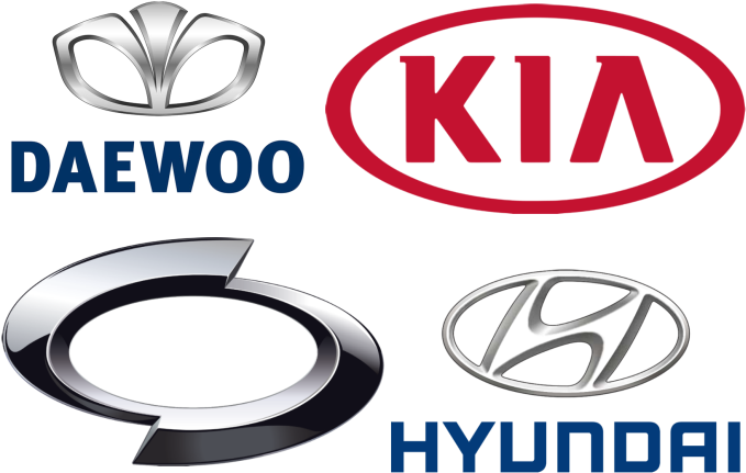 South Corean Car Brand Logos > Korean Car Brands All - Emblem (720x471), Png Download