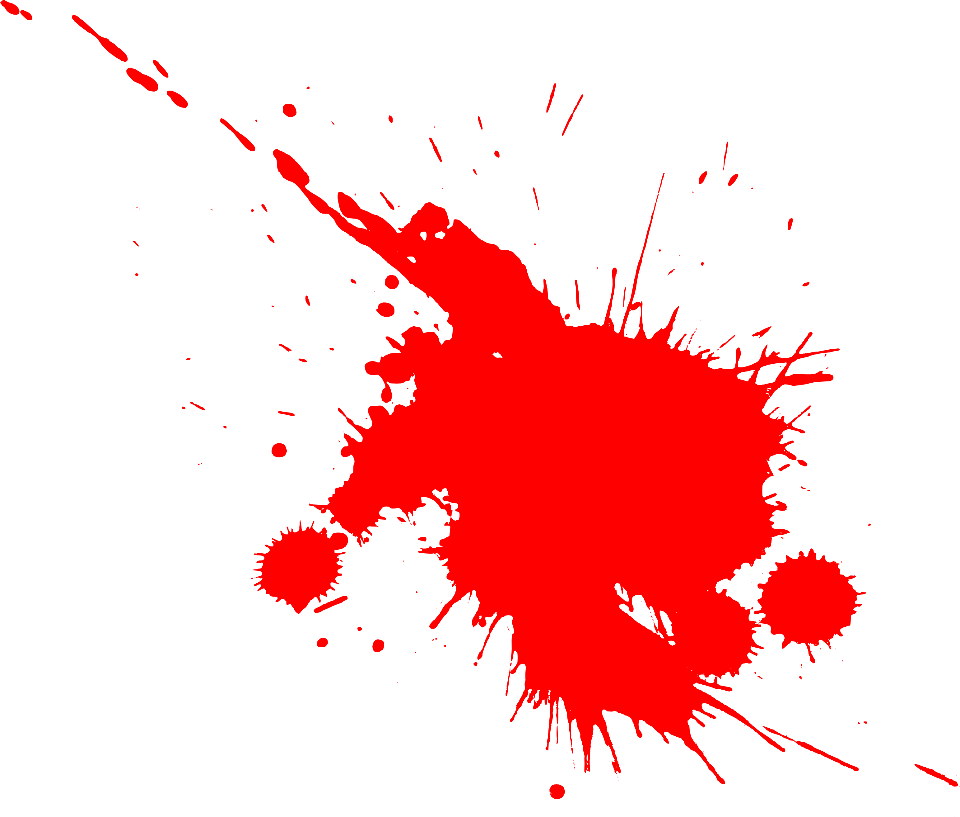 Splatter Vector - Red Paint Splat Png (3086x2624), Png Download