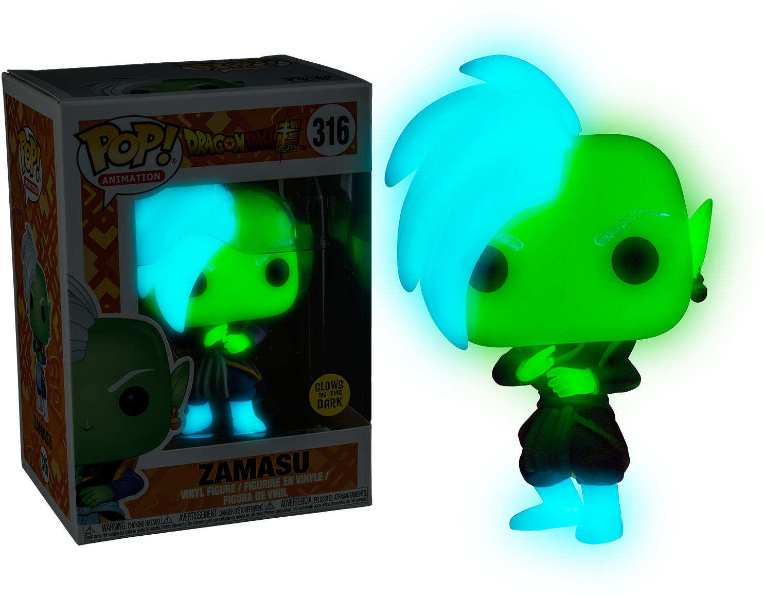 Dragon - Funko Pop Zamasu Glow In The Dark (1500x1186), Png Download