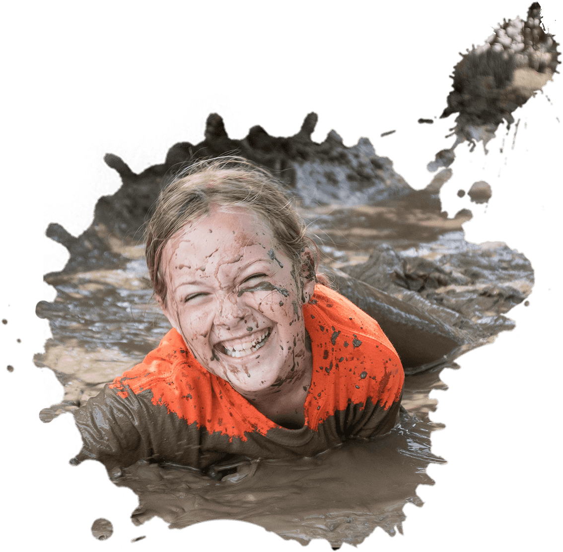 Hey Kids, Want To Play In The Mud And Not Get In Trouble - Mud Girl Kid (1161x1120), Png Download