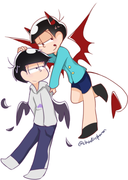 Fallenangel Ichi And Devil Oso - Cartoon (500x625), Png Download