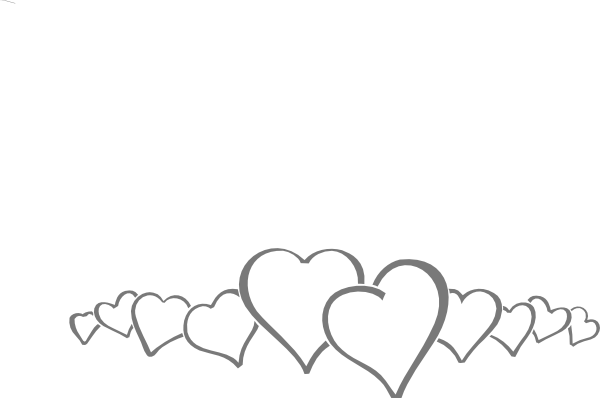 Hearts In A Line Clip Art At Vector Clip Art - Wedding Banner Clip Art (600x398), Png Download