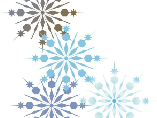 Snowflakes Clipart Boarder - Snowflake Corner Cliparts Border Png (640x480), Png Download