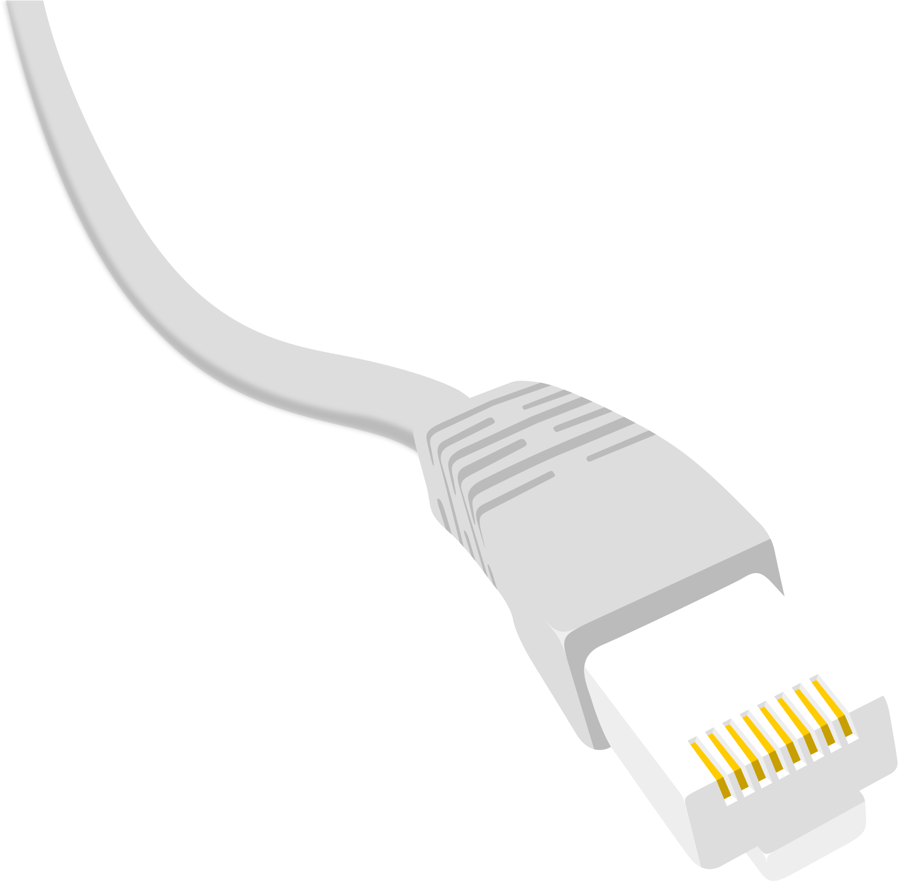 Open - Ethernet Plug (2000x1843), Png Download