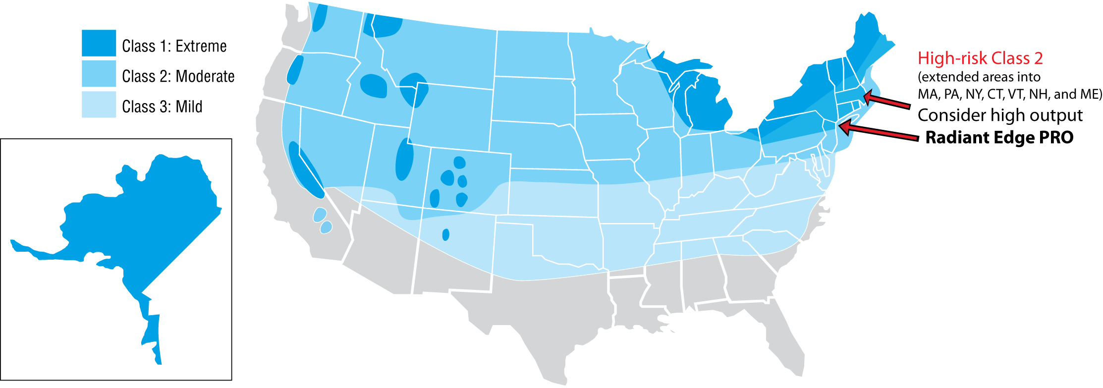 Snowload Classifications For Different Snow And Ice - United States And Canada Map (2226x783), Png Download