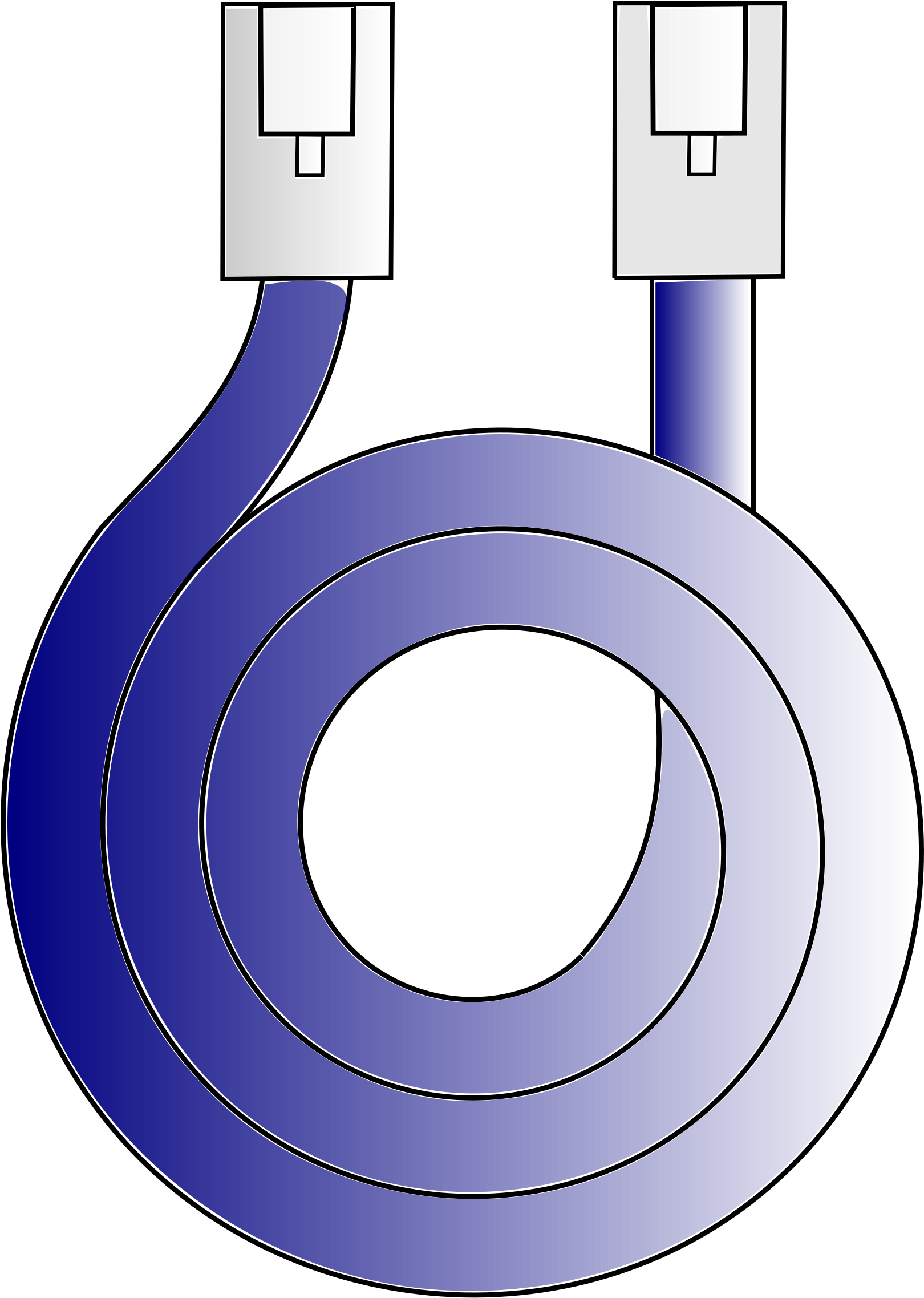 Cable De Red Animado (426x598), Png Download