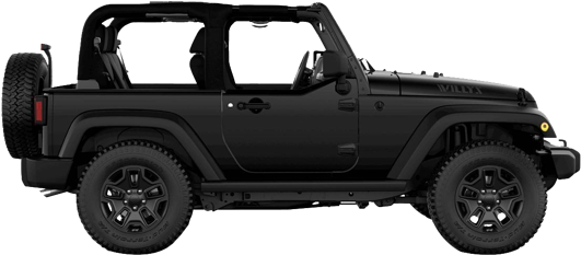 Black-jeep 267 Kb - Jeep Wrangler Rubicon 2018 (690x258), Png Download