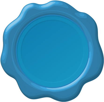 Blue Wax Seal 2 - Circle (680x460), Png Download