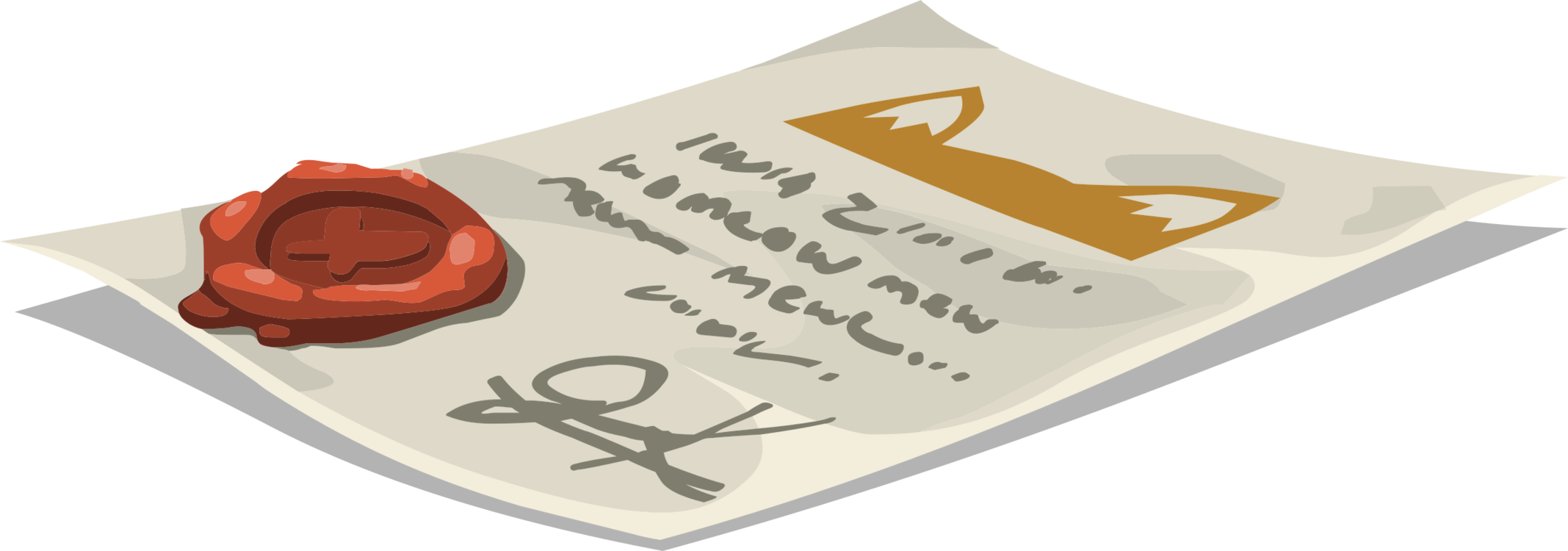 Paper Sealing Wax Letter - Tenurial And Property System (2135x750), Png Download