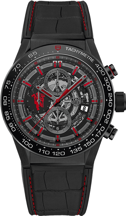 Manchester United Limited Edition Carrera Heuer01 Chronograph - Tag Heuer Manchester United Watch (597x787), Png Download