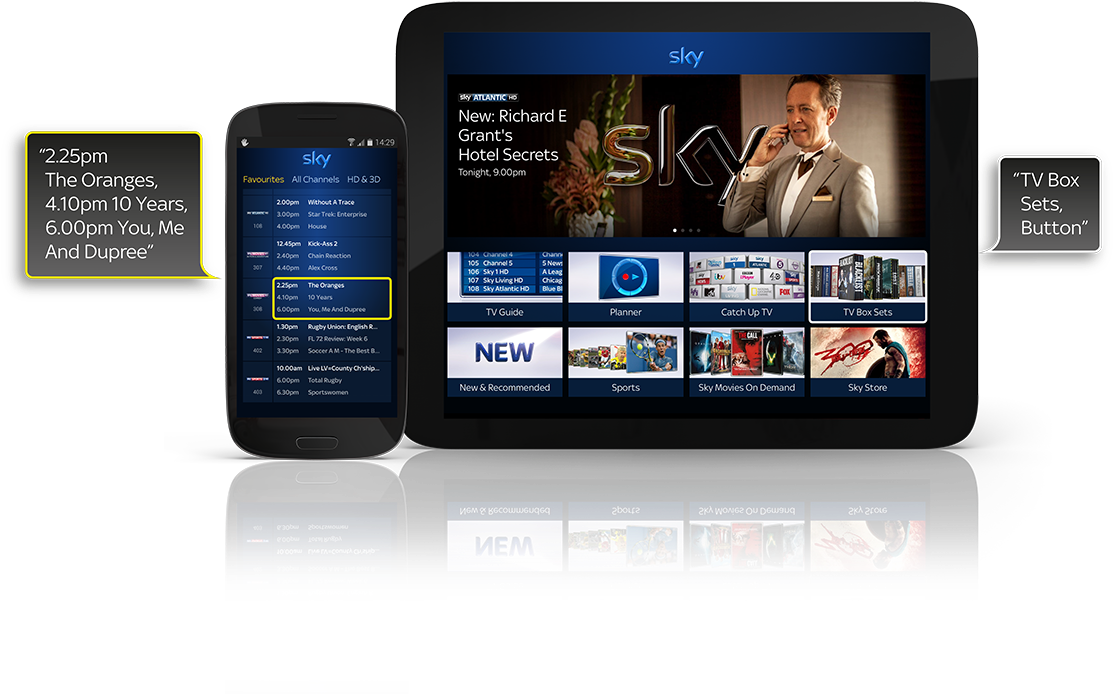 Sky App - Sky Store On Phone (1134x732), Png Download