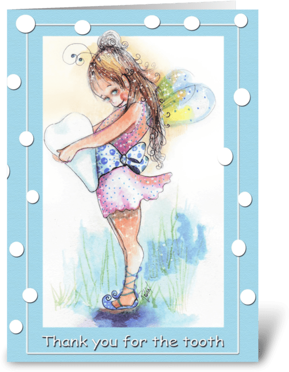 Tooth Fairy Says Thank You Greeting Card - Tooth Fairy (700x792), Png Download