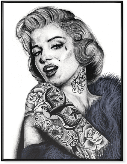 Inked Marilyn Monroe - Marylin Monroe Inked Icons (600x600), Png Download