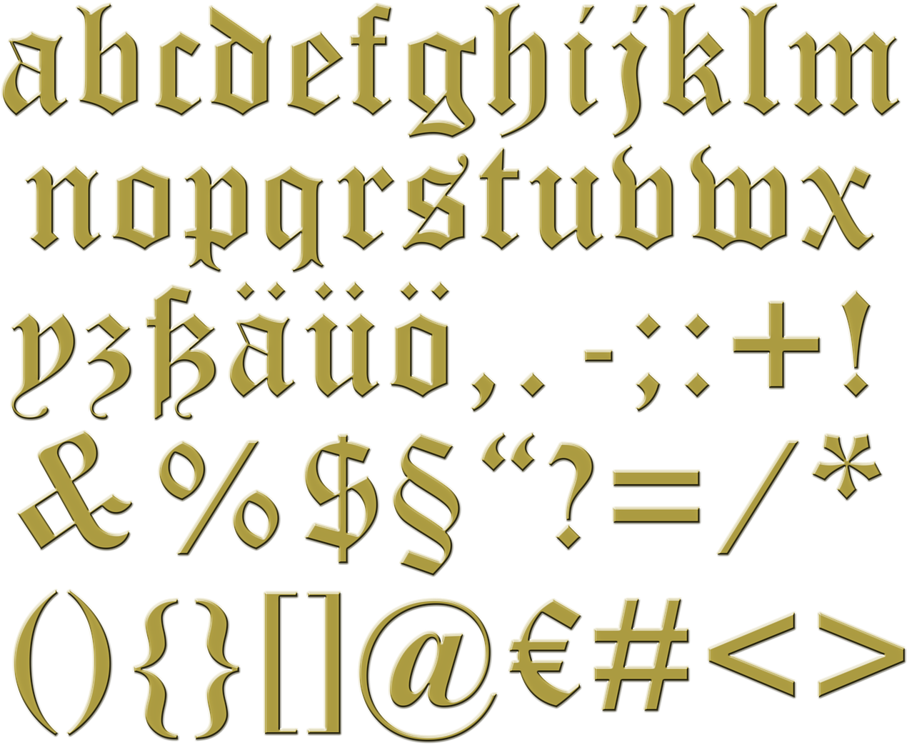 Seal,initials,letter,wax Illustrations - Old English Name Necklace, Yellow Gold Filled Name (1280x1058), Png Download