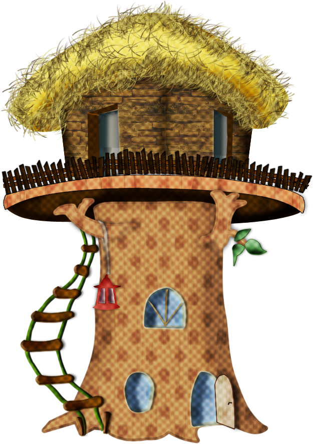 *✿*crea Con Casitas *✿* Mushroom House, Cartoon House, - Illustration (686x956), Png Download