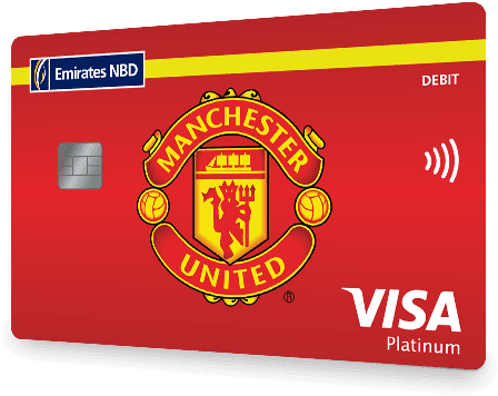 Manchester United Platinum Debit Card - Emirates Nbd Debit Card (563x373), Png Download