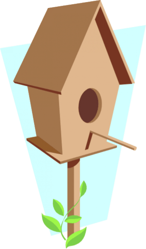 Birdhouse - Bird House Png Cartoon (351x596), Png Download