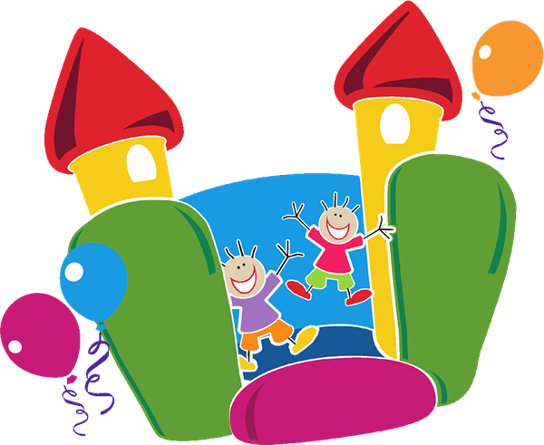 Free Bounce House Clip Art - Bouncy Castle Clip Art (600x491), Png Download