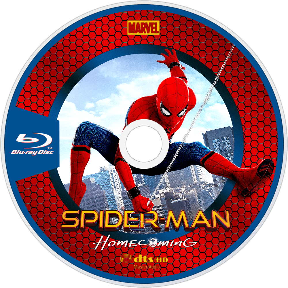 Homecoming Bluray Disc Image - Spider Man Homecoming Blu Ray Disc (1000x1000), Png Download