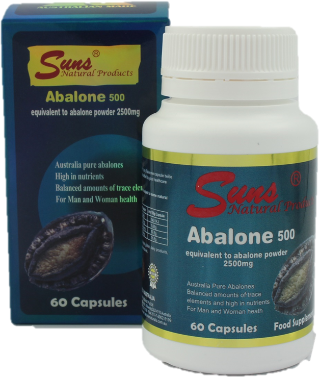 Suns Abalone 2500mg 60 Capsules - Product (1000x1000), Png Download